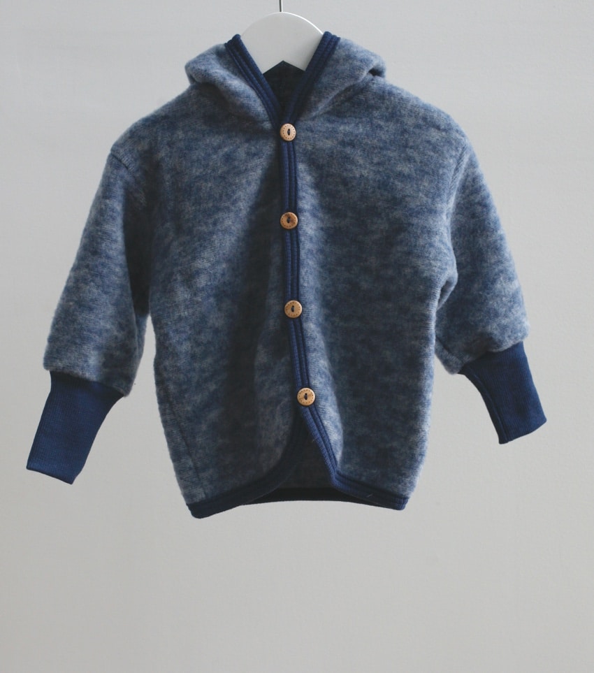 Cosilana ulljakke i økologisk ullfleece blå | colorwool.no Cosilana ulljakke i økologisk ullfleece blå | colorwool.no