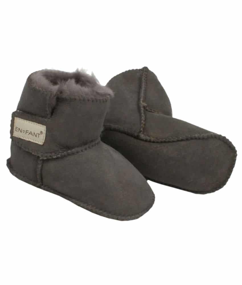 no saueskinn Bootees FANT i EN gråcolorwool 345RjAL
