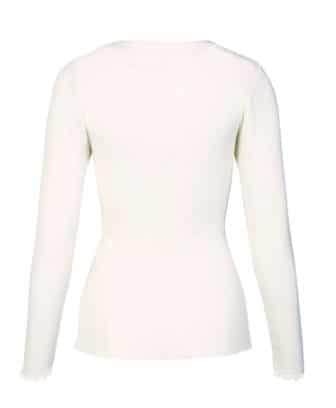 Claire Woman ull/silke genser hvit bak