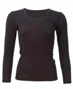 Cosilana genser i økologisk ull/silke dame sort