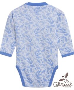 Myk og varm body fra ColorWool Merino med svaler. Bodyen har knepping på skulderen og sitter fint i halsen så den lille ikke blir kald på brystet. Laget av 95% merinoull og 5% polyamid. En super ullkvalitet som holder seg fint vask etter vask. Sertifisert med Standard 100 fra OEKO-TEX®.