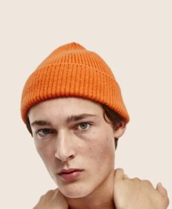 Le Bonnet Beanie i lammeull/angora - Flame