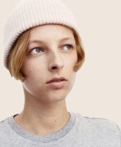 Le Bonnet Beanie i lammeull/angora - Misty Rose
