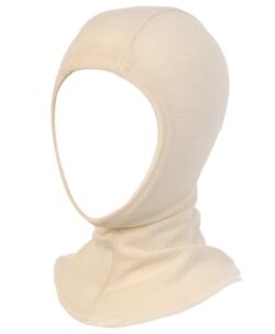 Balaclava fra finske Kivat i en myk ull/silke blanding som ikke klør. Dette er en super lue til de minste, perfekt som sovelue i vogna. Det er sydd et midtstykke på toppen av luen som gjør at den sitter godt på hodet og ikke vrir seg så lett. Laget av 67% merinoull, 30% silke og 3% lycra. Kan vaskes i maskin på 30 grader ullprogram (vaskemiddel for ull/silke).