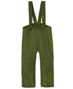 Tykk og deilig selebukse i tovet/kokt økologisk merinoull fra Disana. Det er ekstra forsterkninger på knærne og i rompa, så denne er fin å leke i. Buksen er laget av 100% merinoull som er kokt som gjør at ullen tover seg sammen og gjør den ekstra varm. Den tåler også fint litt snø og regn. Knappene er laget av elfenbensnøtter. Kan vaskes i maskin på 30 grader ullprogram (vaskemiddel for ull/silke).