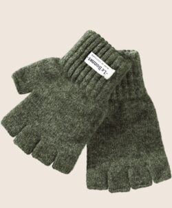 Le Bonnet gloves fingerless i ull - Dark Croco