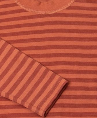 Myk stripete ullgenser fra Joha laget av 95% merinoull og 5% polyamid. Sertifisert med Standard 100 fra OEKO-TEX®.