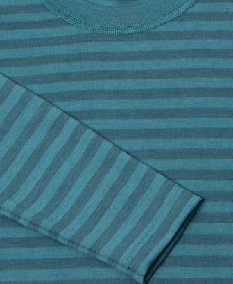 Myk stripete ullgenser fra Joha laget av 95% merinoull og 5% polyamid. Sertifisert med Standard 100 fra OEKO-TEX®.
