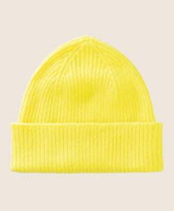 Le Bonnet Beanie i lammeull/angora - Acid Yellow