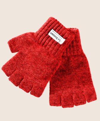 Le Bonnet gloves fingerless ull - Crimson