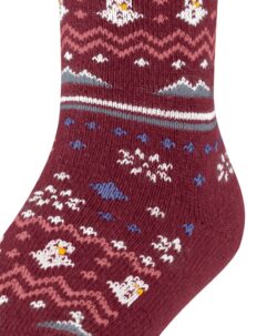Falke sokker Winter Fair Isle ull/kashmir ruby