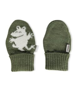 Søte votter fra Lillelam med Mummitrollet strikket inn i fronten. Laget av 100% merinoull av høyeste kvalitet og mykhetsgrad, og har både Woolmark og OEKO-TEX® sertifisering. Disse vottene holder små fingre varme selv om de blir våte! Kan vaskes i maskin på 40° C ullprogram. Bruk vaskemiddel for ull, og vask sammen med lignende farger.